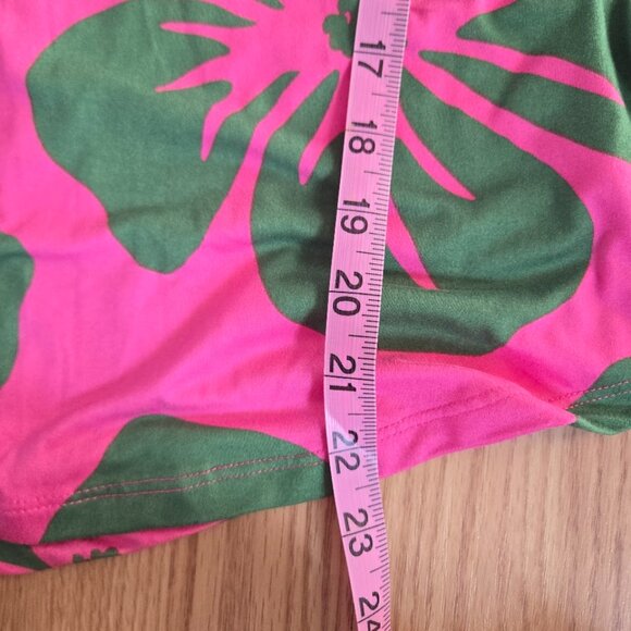 Kate Spade Pajama Set XL Pink Green Floral Button Up Top Shorts - Picture 7 of 8